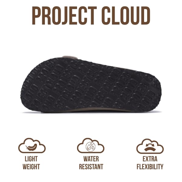 Project Cloud 100% Genuine Leather Flat Sandals for Women 2026 Comfortable Beach Essentials Womens Sandals Memory Foam Vac...