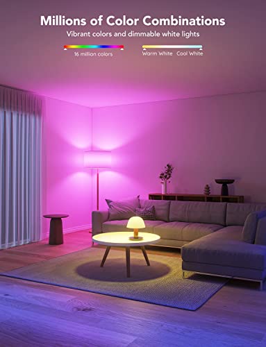 Govee LED Smart Light Bulbs, 1000LM Color Changing Light Bulb, Wi-Fi & Bluetooth, Work with Alexa and Google Assistant, Di...
