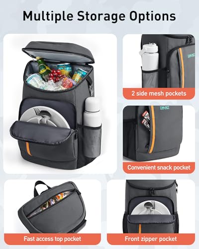 TOURIT Cooler Backpack 30 Cans Lightweight Insulated Backpack Cooler Leak-Proof for Men and Women