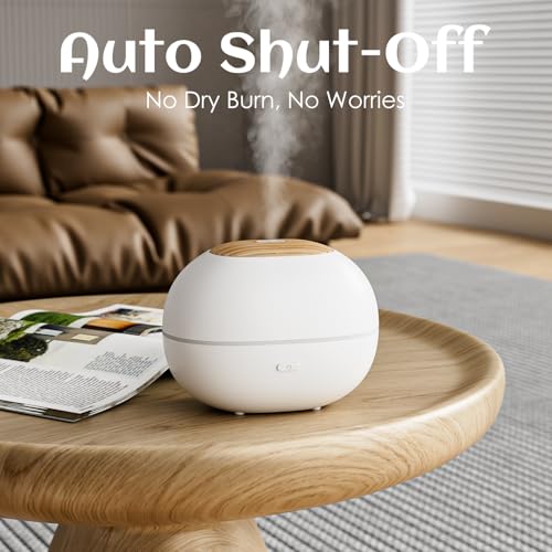 Soulorigin 100ml Mini Essential Oil Diffuser, Portable Aromatherapy Diffuser with Warm Light, One-Button Control, Auto Shu...