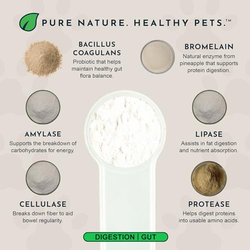 Animal Essentials Plant Enzyme & Probiotics - Probiotics & Digestive Enzymes for Dogs & Cats, Natural Daily Gut & Digestio...