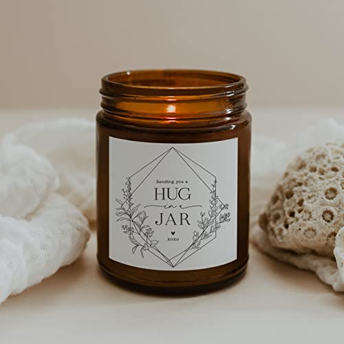 ThreeKin Warm Hugs Scented Candles for Home, Natural Soy Wax, Relaxing Aromatherapy Gifts, Essential Oils Scented, Long-La...