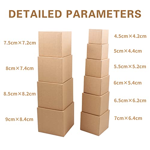 Nesting Gift Boxes Set Prank Gift Boxes Gift Wrap Boxes Surprise Box Small Square Kraft Paper Box Inside Box Gift Set for ...