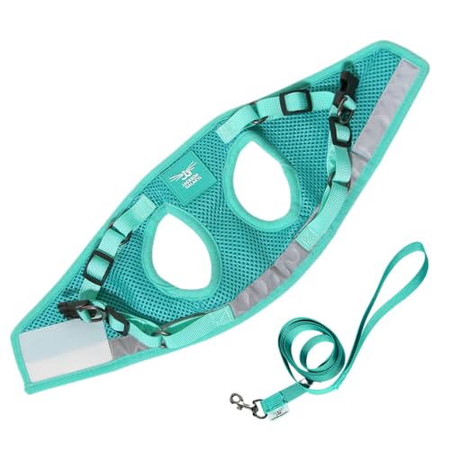Travel Cat x Jackson Galaxy Harness and Leash Set - Adjustable Fit Mesh Cat Harness with Nylon Leash - Comfort, Escape Pro...