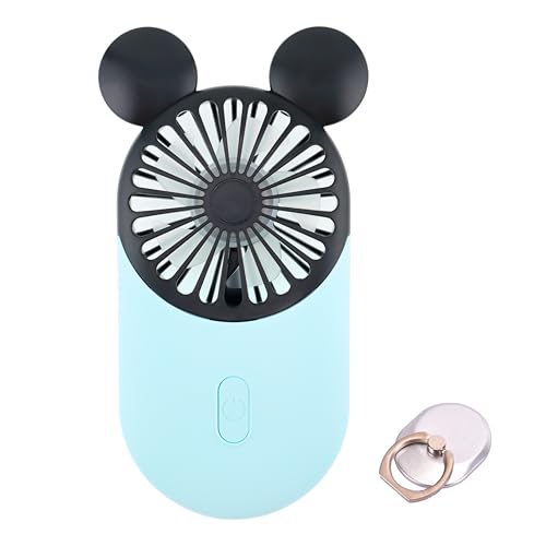 DecoLife Cute Handheld Mini USB Fan, Rechargeable Portable Fan, 3 Adjustable Speeds and Wearable Accessories, Pocket Size ...
