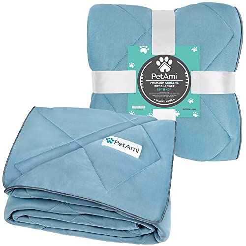 PetAmi Premium Cooling Dog Blanket | Lightweight Fluffy Pet Throw Blanket Bed Cover for Dogs, Cat, Puppies | Pet Blanket F...