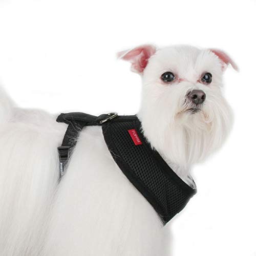 Puppia Soft Dog Harness No Choke Over-The-Head Triple Layered Breathable Mesh Adjustable Chest Belt and Quick-Release Buck...