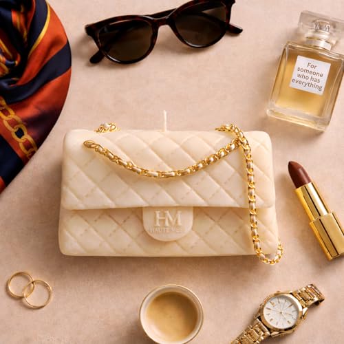 Handbag Candle in GiftBox - Haute Mess - Designer Gifts for Women - High End Luxury Candles for Women - Gift for Girlfrien...