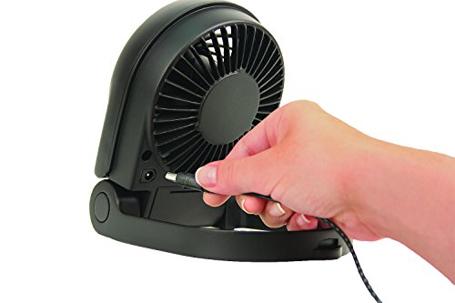 Honeywell HTF090B Turbo On-the-Go Personal Fan, Black – Small Portable Fan for Travel