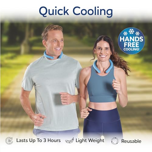 Arctic Air Neck Chill, Neck Cooling Tube, Hands Free Cooling, Quick Freeze Gel, Wearable Body Coolers for Hot Weather, Reu...
