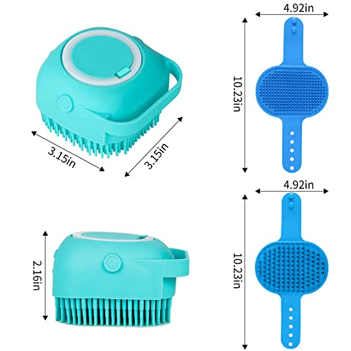 Comotech 6PCS Dog Bath Brush & Dog Toothbrush | Adjustable Handle Shampoo Brush & Scrubber for Short & Long Haired Dogs & ...