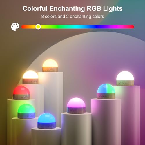 Kintion Night Light, Dimmable 8 Color Portable LED Night Light, 1800mAh Rechargeable Nursery Light Lamp, Soft Eye Caring W...