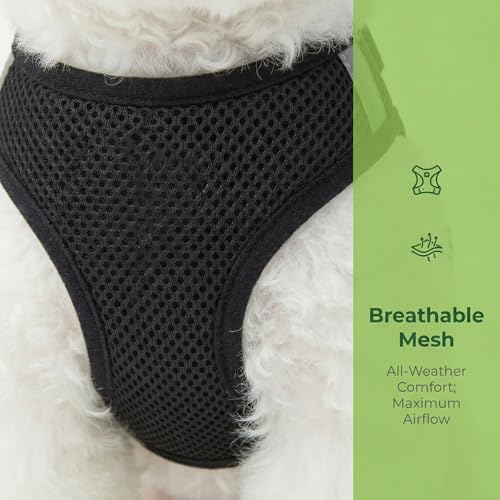 Dog Harness with Leash Set, No Pull Adjustable Reflective Step-in Puppy Harness with Thickened Padded Vest for Extra-Smal...