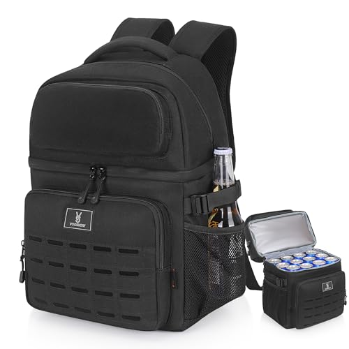 VS VOGSHOW Insulated Double Deck Cooler Backpack for Men Women, 36 Cans Large Leakproof Cooler Bag for Camping, Hiking, Pi...