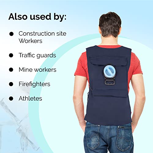 Water Circulating Cooling Vest by SubZero, Battery Powered Ice Cooling Keeps Cold 2-5hrs