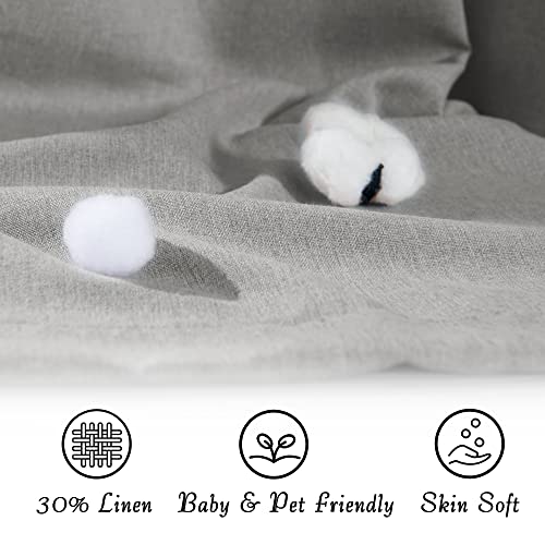 StangH Linen Sofa Cushion Covers - Anti-Skid Couch Cushion Covers Wrinkle Free Washable Seat Protector Slipcovers for Livi...