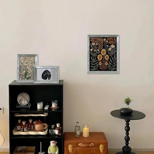 VIOLABBEY 5x7 Picture Frame Vintage Silver, Rustic Farmhouse Photo Frame with Distressed Finish for Home Tabletop or Wall ...