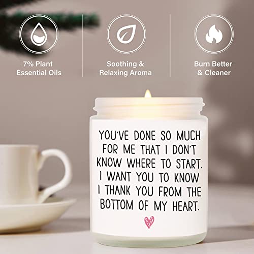 BAUBLEDAZZ Thank You Gifts for Women, Thank You Candle- Handmade Lavender Natural Soy Wax Candle (7oz)- Appreciation Gifts...