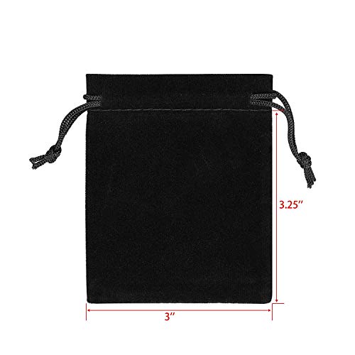 JIAKAI 30pcs Velvet Double Drawstring Cloth Bag.Jewelry Drawstring Pouches for Small Jewelry Bracelet/Headphones Bag/Bead...