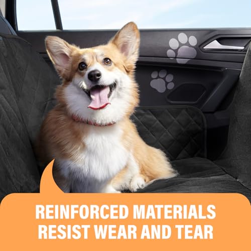 Active Pets Black XL Dog Car Hammock Back Seat Cover, Waterproof Backseat Cover Protector for Truck Bench Rear of Sedans o...