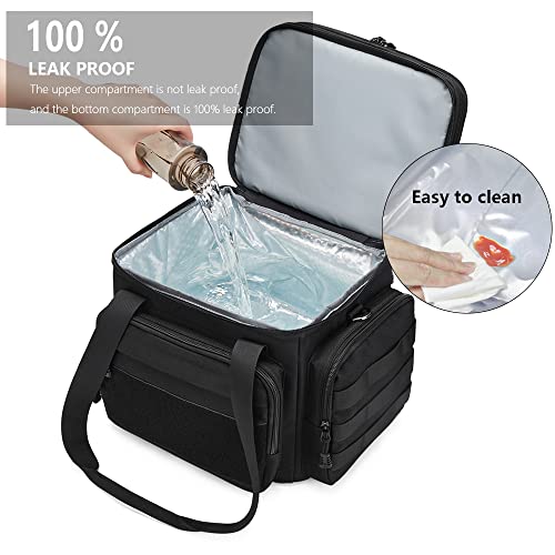 Gafetrey Tactical Lunch Box for Men, Insulated Lunch Bag Adult, Thermal Lunchbox Leakproof Waterproof Cooler Bag, Large Lu...