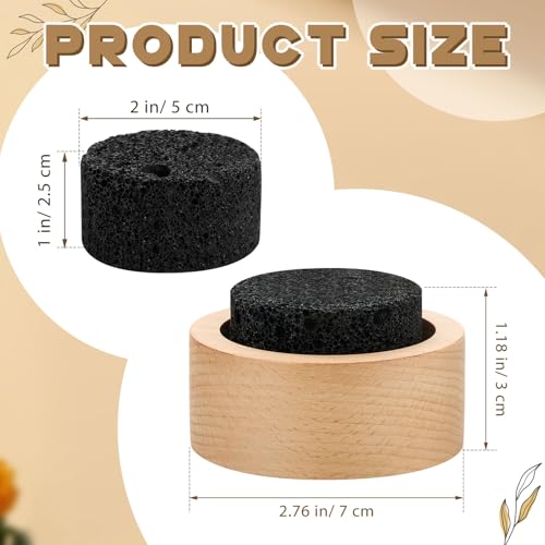 Chunful 2 Pcs Lava Rock Essential Oil Diffuser Lava Stone Passive Diffuser for Sauna Decorating at Home, Office, Bedroom, ...