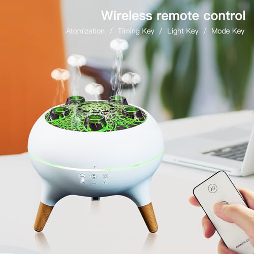 BLOIMP Essential Oil Diffuser 250ML,Jellyfish Diffuser Air Humidifiers Sound Pickup Ultrasonic Aromatherapy Diffuser Remot...
