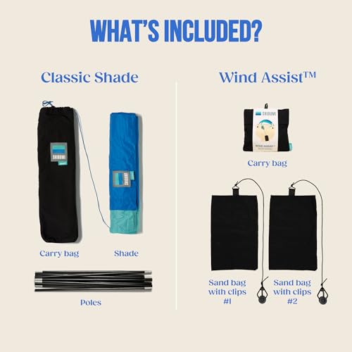 Shibumi Shade 3.0 Version | Wind-Powered Beach Tent Shade Canopy | Sets Up in 3 Mins | 150 Sq. Ft. of Shade for up to 8 Pe...