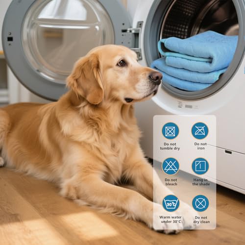 SISROL Cooling Mat for Dogs & Cats, Q-Max>0.5 Arc-Chill Fabric Washable Non-Slip Pet Cooling Pad, Thickened Portable Cooli...