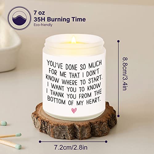 BAUBLEDAZZ Thank You Gifts for Women, Thank You Candle- Handmade Lavender Natural Soy Wax Candle (7oz)- Appreciation Gifts...