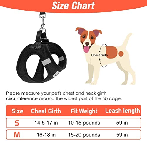 PAWCHIE Puppy Harness and Leash Set - Soft Mesh Dog Vest Harness, Reflective & Adjustable Harness for Small to Medium Dog...