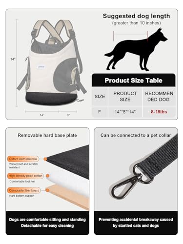 Dog Carriers for Small Dogs,Dog Backpack with 2 Pocket for Travel,Comfortable Dog Front Carrier Suitable for Dogs 8-18 pou...