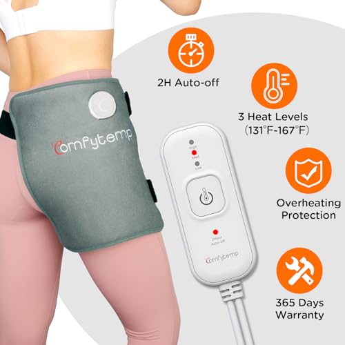 Comfytemp Hip Heating Pad Hip Brace, FSA Eligible Items Only List Birthday Gifts for Mom Women Dad Men, HSA Approve Lower ...