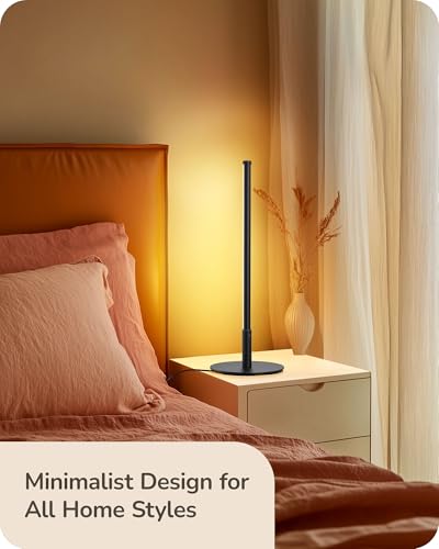 EDISHINE Upgraded LED Table Lamp, Stepless Dimmable Bedside Lamp with 3 Color Temperature, Modern Nightstand Lamp, Desk La...