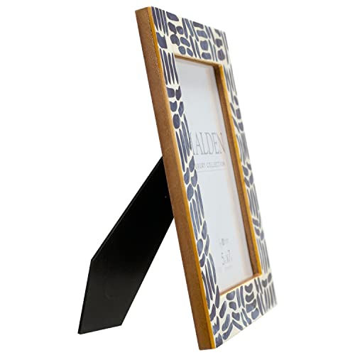 Malden International Designs 5x7 Indigo Picture Frame Blue Wood MDF (2452-57)