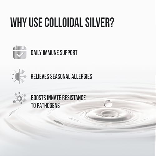 Sovereign Silver Pets Immune Support - Colloidal Silver, Bio-Active Silver Hydrosol, for Dogs and Cats 10 ppm, Liquid Drop...