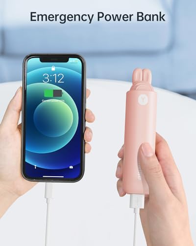 Bearwind Portable Handheld Mini Fan: 2 in 1 Rechargeable Hand Held Fan with Backup Power & Digital Display - Summer Essent...