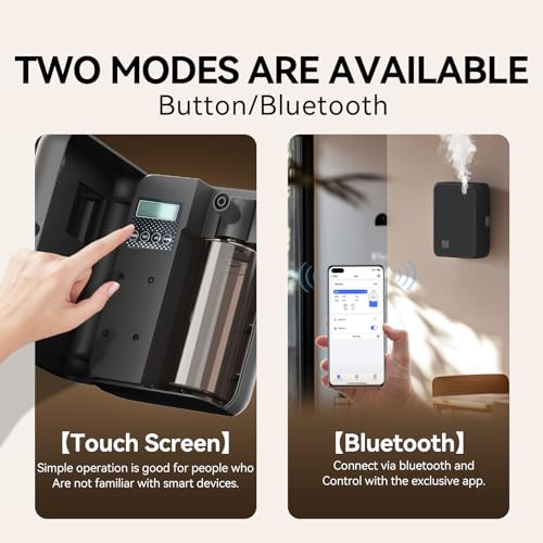 Smart Essential Oil Diffuser with Bluetooth,Waterless Scent Machine for Home,Office,Hotel,and Large Room – Timer Function...