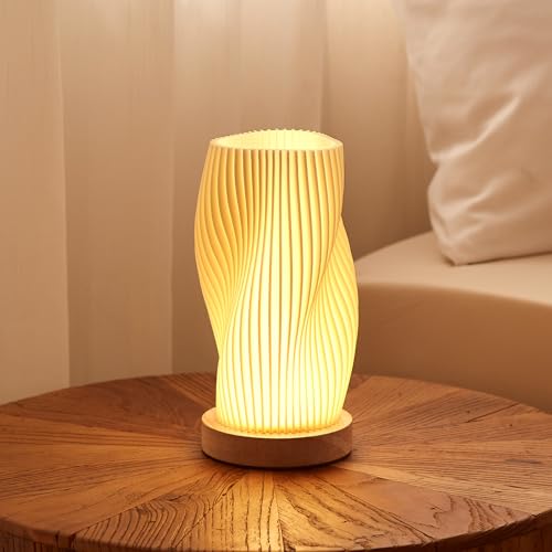 Dawnwake Table Lamp Bedside Lamps for Bedroom, Small Night Stands Desk Lamp, Mood Warm Cozy Lighting, Vintage Boho Cool Mi...