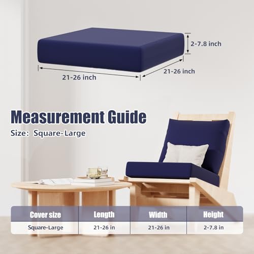 Vorshape 8Pcs Stretch Patio Cushion Covers, Outdoor Couch & Sofa Replacement Slipcovers for Patio Furniture Cushion Cover...