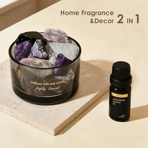 Aroma Stone Passive Diffuser with Essential Oils for Home, Bathroom, Office | Room Scent | Home Decor & Fragrance, Elegant...