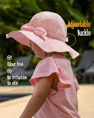 FURTALK Baby Sun Hat Toddler Beach Hats with UPF 50+ Sun Protection Wide Brim Girls Bucket Hat
