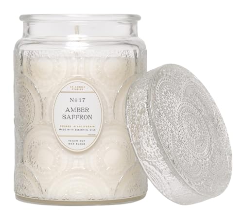 Poured in California | Amber Saffron, Scented Candle | Heirloom Collection | 18oz | 80 Hour Burn Time | Made to Set The Mo...