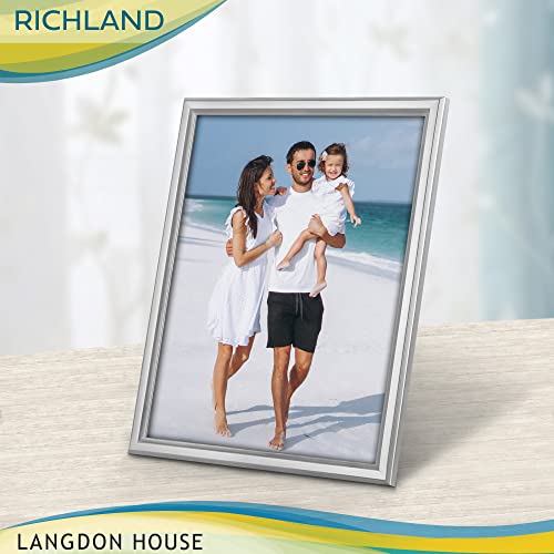 Langdon House 8x10 Silver Picture Frame - Distinguished Edging for Classic Style - Richland Collection