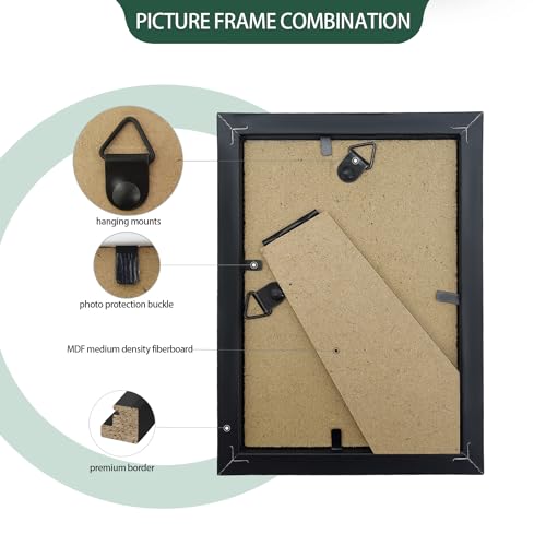 WHEATHUSK 4x6 Picture Frames Bulk Set of 30 Wood Photo Frames for 4x6 Photos Wall Mounting Simple Black Photo Frames Multi...