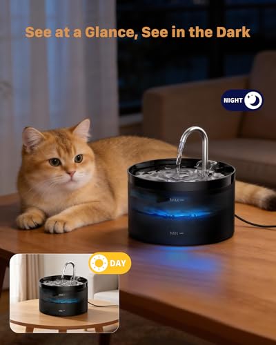 Cat Water Fountain: Dog Bowl Fountains - Automatic Pet Dispenser - Dogs Drinking Waterer Bowls Indoor - Auto Watering Dish...