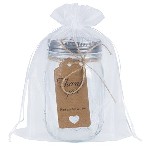 HRX Package 100pcs Sheer Organza Bags White, 6 x 9 inches Christmas Wedding Shower Party Favors Gift Drawstring Bags Large...