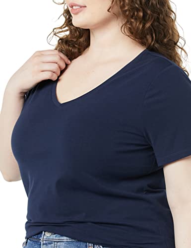 Amazon Essentials Women's Plus Size Short-Sleeve V-Neck T-Shirt