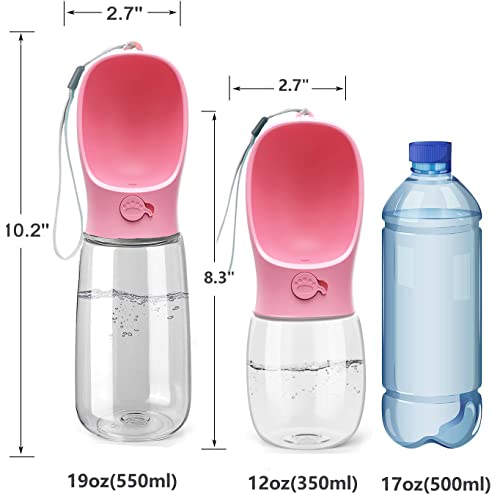 Kalimdor Dog Water Bottle, Leak Proof Portable Puppy Water Dispenser with Drinking Feeder for Pets Outdoor Walking, Hikin...
