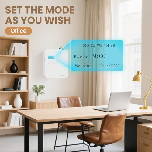 URPOWER 300ml Waterless Nebulizing Scent Diffuser Up to 3000 Sq Ft, Smart APP Control HVAC/Wall Cold-Air Aromatherapy Mach...